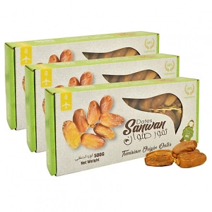 Chà Là Khô Nguyên Cành Sanwan Tunisia hộp 500g