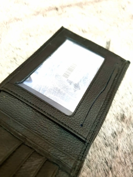 Ví Da Bò Nappa S Ngang Đen