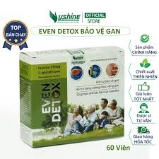 Bổ Gan EVEN DETOX - Giúp Thanh Nhiệt, Giải Độc, Hết Mẩn Ngứa, Mụn Nhọt-MKPMC hộp vỉ 60 viên