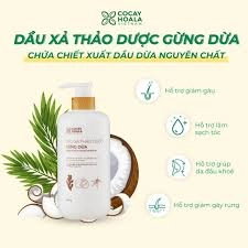 Dầu Xả Thảo Dược Hữu Cơ Gừng Dừa Cỏ Cây Hoa Lá 650g Sạch Gàu Ngứa