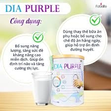                           Sữa Bột Dinh Dưỡng Cho Người Tiểu Đường Dia Purple ĐK Giúp Ổn Định Đường Huyết 400g                      