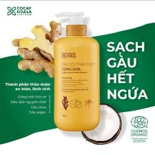 Dầu Gội Thảo Dược Hữu Cơ Gừng Dừa Cỏ Cây Hoa Lá 650g Sạch Gàu Ngứa