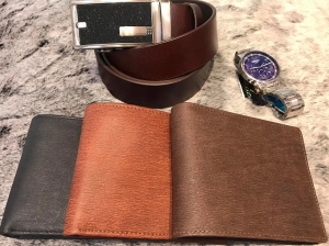 Ví Da Bò Sần Vân Gỗ Ngang