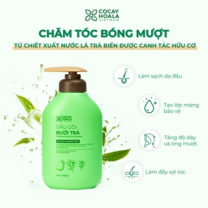 Dầu Gội Bưởi Trà COCAYHOALA , Dưỡng Tóc Chắc Khỏe, Giảm Rụng Tóc Chai 500gr