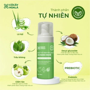 Dung Dịch Vệ Sinh Cho Bé Gái Hữu Cơ Cỏ Cây Hoa Lá Dạng Bọt An Toàn Cho Tuổi Dậy Thì 150ml