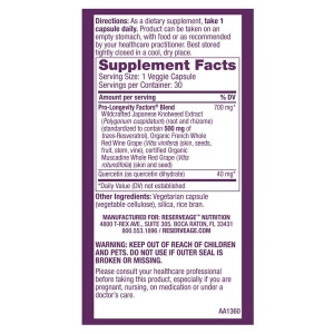 Resveratrol 500mg Sustained Release