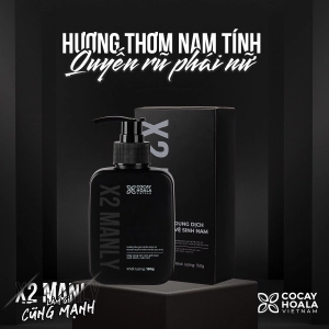 Dung Dịch Vệ Sinh Nam X2 Manly - Làm sạch tức thì Lưu hương 24h dung tích 150g Cocayhoala