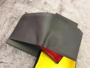 Ví Da Bò Nappa 2 Đen Ngang