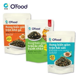                           Rong biển giòn trộn gia vị ăn liền Ofood - Vị Trộn óc chó/ Hạnh nhân/ Khô gà                      