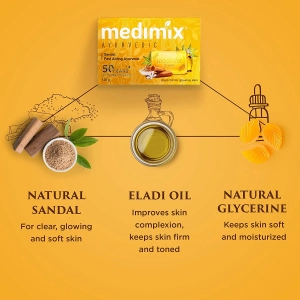                           Xà phòng Medimix Nghệ và dầu argan giảm mụn, mờ thâm nám, sạch gàu, an toàn cho mẹ bầu                      
