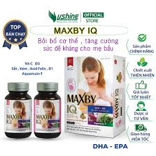 Viên uống Maxby IQ Vshine - hỗ trợ Bồi bổ cơ thể, hỗ trợ tăng cường đề kháng cho phụ nữ có thai