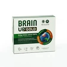 Viên uống Brain Up gold Vshine - hỗ trợ hoạt huyết dưỡng não - Hộp 6 vỉ x 10 viên-MKPMC