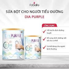 Sữa Bột Dinh Dưỡng Cho Người Tiểu Đường Dia Purple ĐK Giúp Ổn Định Đường Huyết 900g