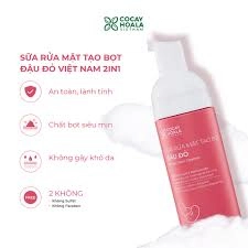 Combo Mặt Nạ Tẩy Tế Bào Chết 2in1, Sữa Rửa Mặt, Toner Đậu Đỏ Hữu Cơ CỎ CÂY HOA LÁ VIỆT NAM