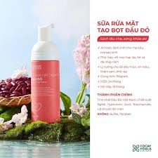 Sữa Rửa Mặt Tạo Bọt Đậu Đỏ Cỏ Cây Hoa Lá 150gr Giúp Làm Sạch Dịu Nhẹ, Mềm Mại, Sáng Mịn