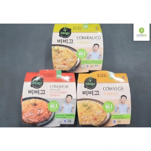 Cơm Xốt Kimchi vị cay/ Rau Củ/ Vị Gà/ Nếp Than Bibigo