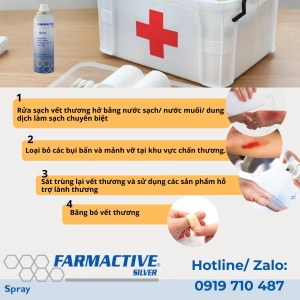 FARMACTIVE- giúp lành nhanh và đẹp, dành cho vết thương hở, giảm đau, ngừa viêm, hạn chế sẹo, thâm
