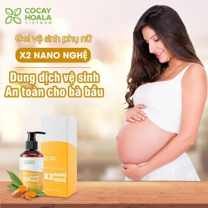                           Dung dịch vệ sinh phụ nữ Giảm Ngứa Gel X2 Nano Nghệ Cỏ Cây Hoa Lá 150ml                      