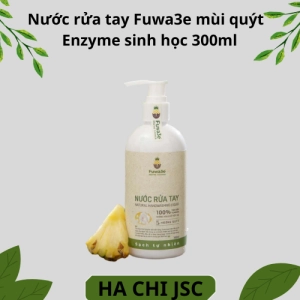 Nước rửa tay hữu cơ Fuwa3e mùi tinh dầu quýt từ chế phẩm Enzyme sinh học 300ml