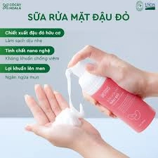 Sữa Rửa Mặt Tạo Bọt Đậu Đỏ Cỏ Cây Hoa Lá 150gr Giúp Làm Sạch Dịu Nhẹ, Mềm Mại, Sáng Mịn