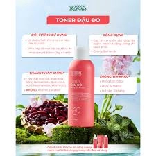 Toner Đậu đỏ Cỏ Cây Hoa Lá 150gr Giúp Dưỡng Ẩm, Mềm Mại, Cân Bằng pH