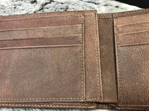 Ví Da Bò Sần Vân Gỗ