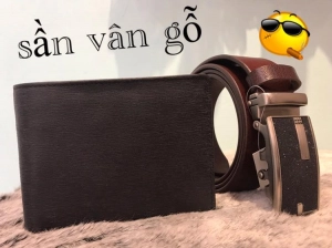 Ví Da Bò Sần Vân Gỗ