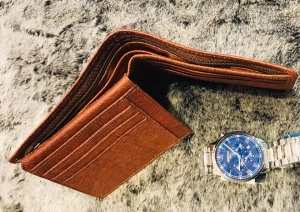 Ví Da Bò Sần Vân Gỗ