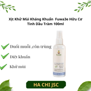 Xịt Khử Mùi Kháng Khuẩn Đuổi Muỗi Côn Trùng Fuwa3e Hữu Cơ Tinh Dầu Tràm 100ml