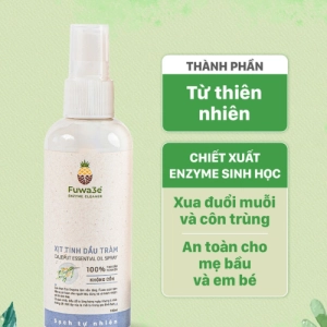 Xịt Khử Mùi Kháng Khuẩn Đuổi Muỗi Côn Trùng Fuwa3e Hữu Cơ Tinh Dầu Tràm 100ml