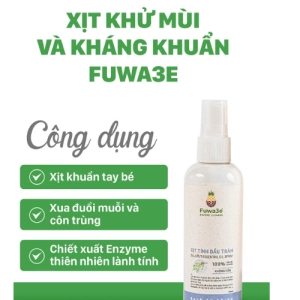 Xịt Khử Mùi Kháng Khuẩn Đuổi Muỗi Côn Trùng Fuwa3e Hữu Cơ Tinh Dầu Tràm 100ml
