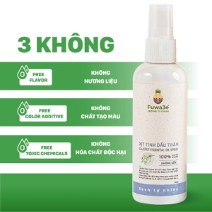 Xịt Khử Mùi Kháng Khuẩn Đuổi Muỗi Côn Trùng Fuwa3e Hữu Cơ Tinh Dầu Tràm 100ml