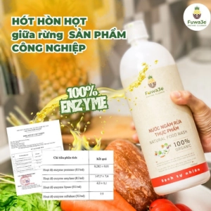 Nước ngâm rửa thực phẩm Fuwa3e làm sạch thực phẩm khử mùi thuốc sâu chất bẩn 3.8L