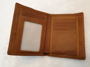 Ví Da Bò Nappa 2 Nâu Da Bò