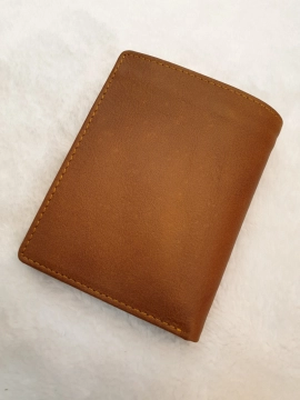 Ví Da Bò Nappa 2 Nâu Da Bò