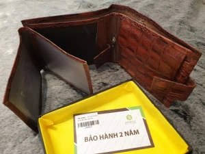 Ví Da Bò Vân Cá Sấu