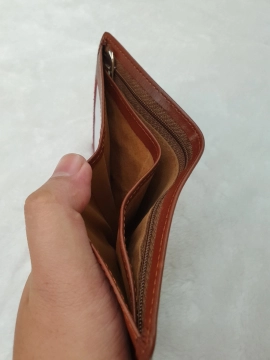 Ví Da Bò Nappa 4 Nâu Đứng