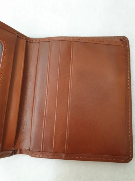 Ví Da Bò Nappa 4 Nâu Đứng