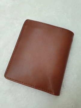 Ví Da Bò Nappa 4 Nâu Đứng