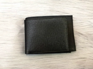 Ví Da Bò Safiano Mini Đen