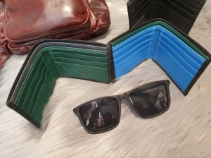 Ví Da Bò Safiano Mini Đen