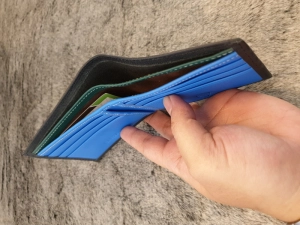 Ví Da Bò Safiano Mini Đen