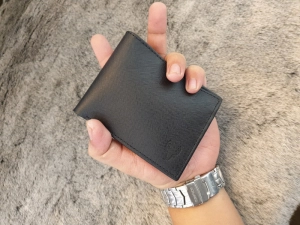 Ví Da Bò Safiano Mini Đen