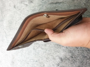 Ví Da BÒ Nappa 2 Boss Ngang Nâu