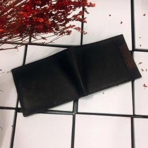 Ví Da Bò Kẹp Viền Ngang