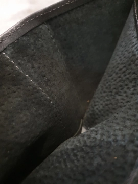 Ví Da Bò Nappa 2 Đen Ngang