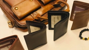 Ví Da Bò Nappa 2 Nâu Đứng