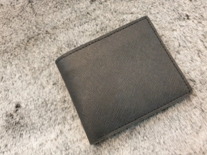 Ví Da Bò Safiano Đen Ngang