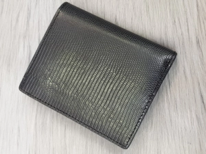 Ví Da Bò Safiano Đen Đứng