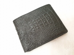 Ví Da Bò Dập Vân Cá Sấu Lá